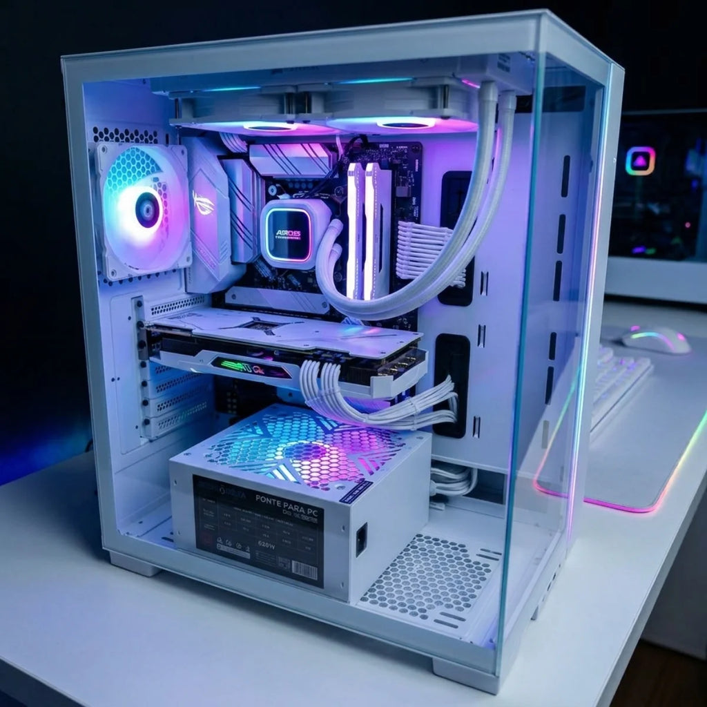 Fonte Gamer Royal 80 Plus Bronze de 650W PFC Ativo  com Ventoinha RGB Bivolt Automática para PC de Alto Desempenho.