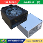 Fonte Gamer Source Royal 80 Plus Bronze de 550W com PFC ativo e ventoinha RGB com bivolt automático para PC desktop de alto desempenho.