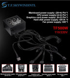 Fonte 500w PSU12V PC Power Sources For Office 500W 24pin ATX Computer Power Supply PSU 500W PC Gaming Power PC Gamer Source Game