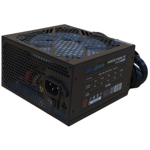 650W Royal 80 Plus Active PFC Bronze Gamer Source With Automatic Bivolt RGB Fan For PC High Performance Black or White