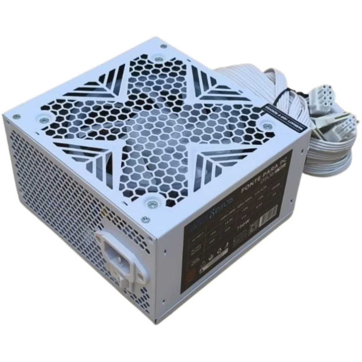 Gamer Source 550W 650W 750W 80 Plus Bronze PFC Active Bivolt Automatic RGB 120mm PCI-E 6 + 2 Pin Efficiency 85% Protection