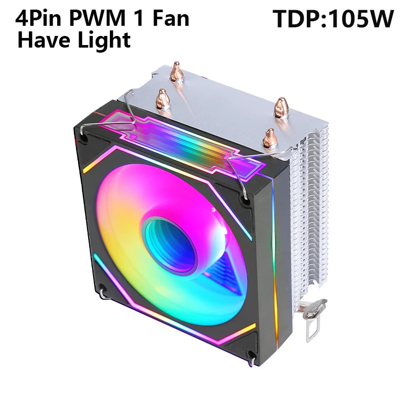 XUANFENG Cooler silencioso para computador, ventoinha para CPU com 2/4/6 heat pipes, conector de 4 pinos/PWM, refrigeração a ar, compatível com LGA115x 1200 2011 2066 x79 x99 AMD