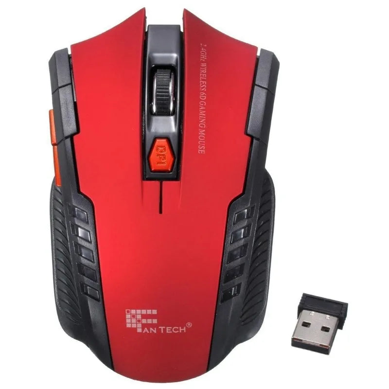 Mini Mouse Portátil Sem Fio Óptico para Jogos de PC e Laptop com Receptor USB