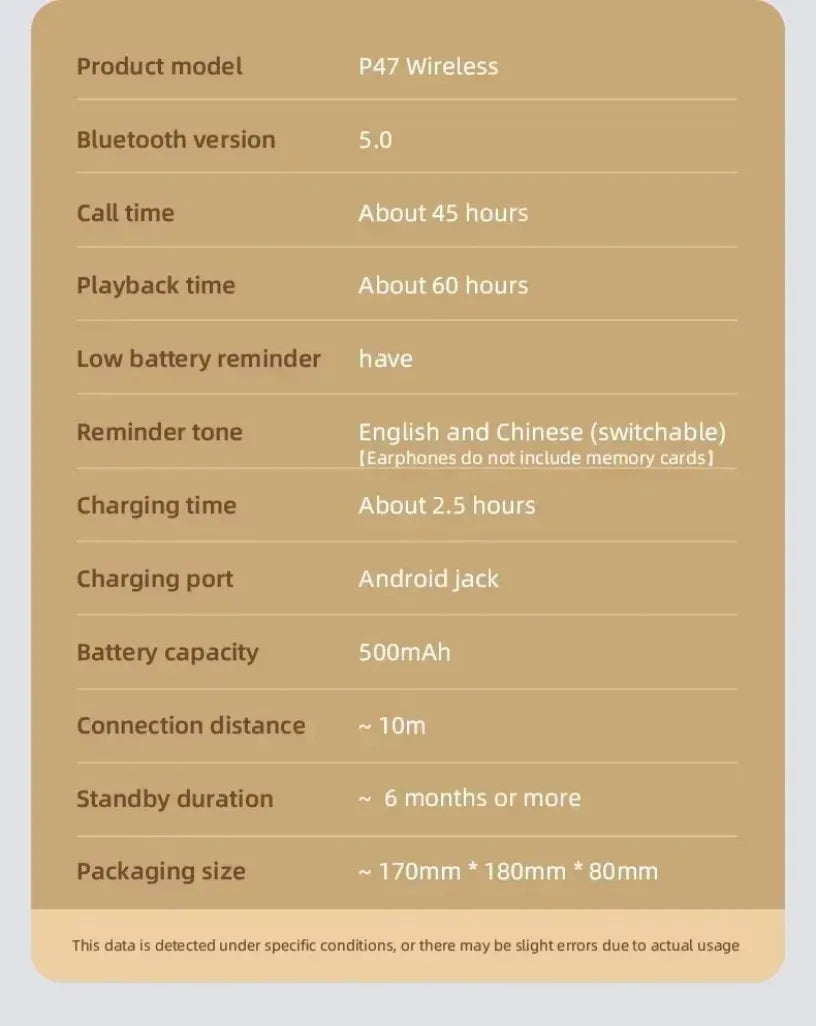 Fone de ouvido multifuncional, portátil e dobrável, sem fio, com Bluetooth 5.0, cartão TF ou conexão com fio.