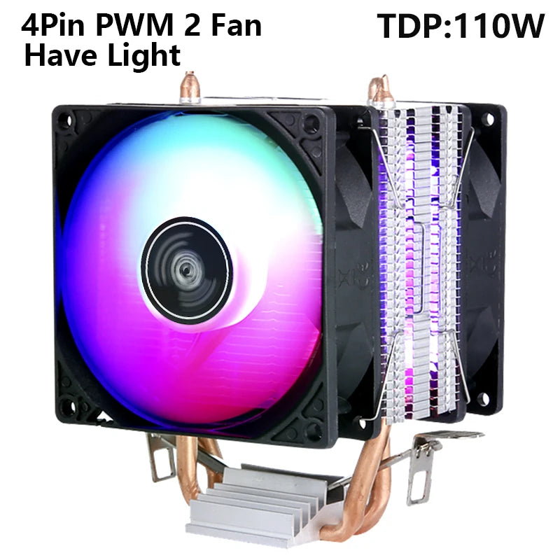 XUANFENG Cooler silencioso para computador, ventoinha para CPU com 2/4/6 heat pipes, conector de 4 pinos/PWM, refrigeração a ar, compatível com LGA115x 1200 2011 2066 x79 x99 AMD