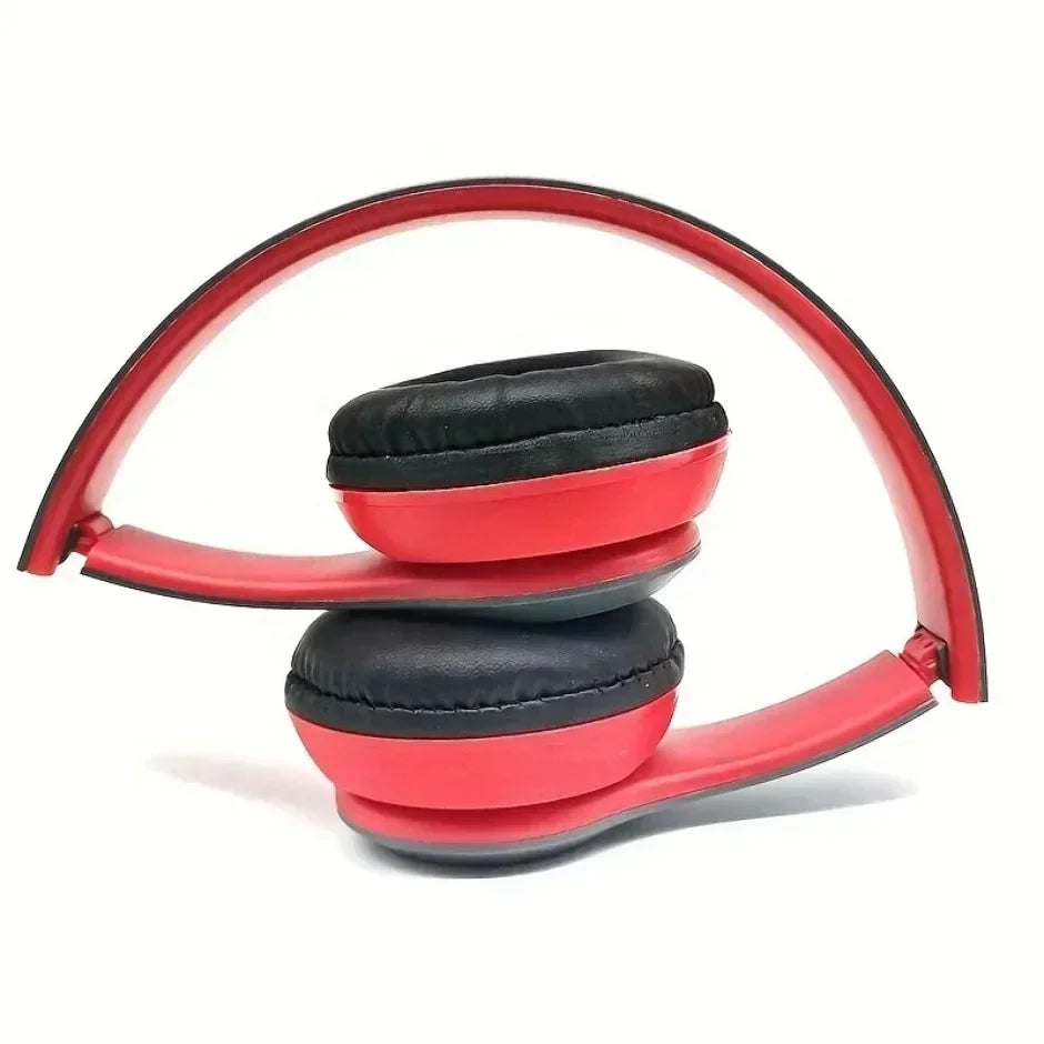 Fone de ouvido multifuncional, portátil e dobrável, sem fio, com Bluetooth 5.0, cartão TF ou conexão com fio.