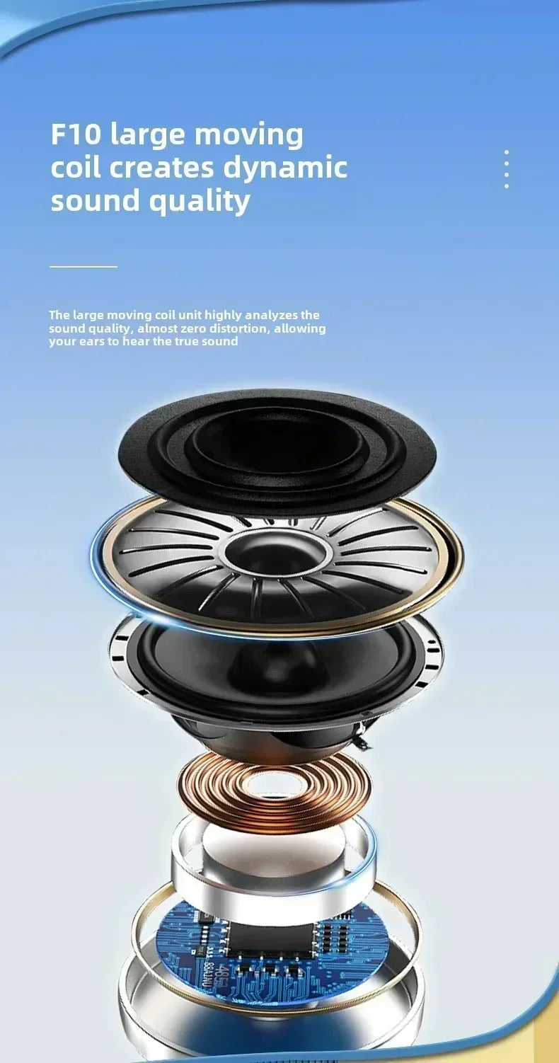 Fones de ouvido Bluetooth TWS sem fio, fones de ouvido intra-auriculares com microfone.