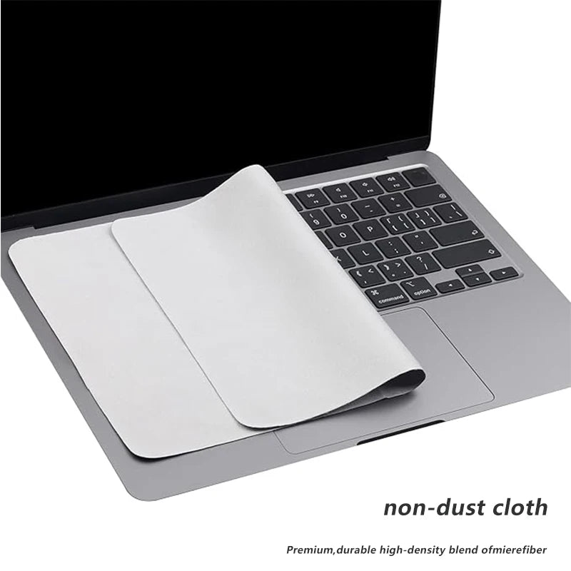 Kit de limpeza para teclado e tela de notebook em microfibra, resistente à poeira, para MacBook Pro de 13/15/16 polegadas.