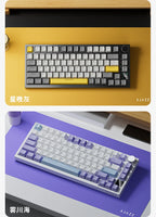 Teclado mecânico para jogos Ajazz AK820/AK820Pro Bluetooth 5.1/Sem fio/Com fio, teclado personalizado com botão giratório e junta de encaixe rápido.