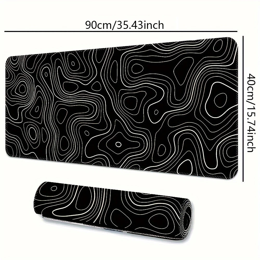 1 Mousepad Grande para Mesa, Mousepad Gamer, Mousepad com Bordas Costuradas e Base de Borracha Antiderrapante.
