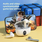 Fones de ouvido Bluetooth TWS sem fio, fones de ouvido intra-auriculares com microfone.