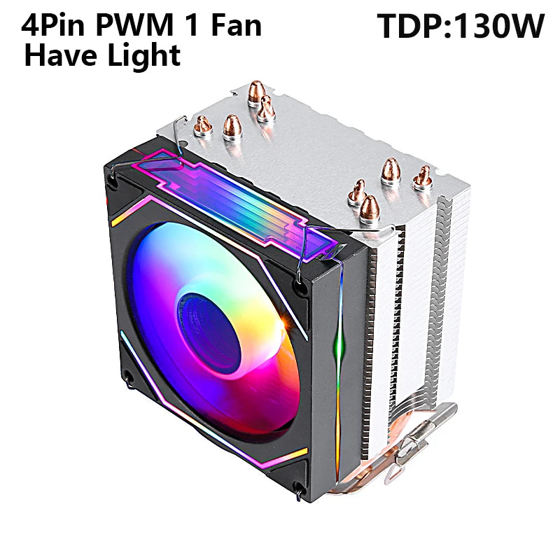XUANFENG Cooler silencioso para computador, ventoinha para CPU com 2/4/6 heat pipes, conector de 4 pinos/PWM, refrigeração a ar, compatível com LGA115x 1200 2011 2066 x79 x99 AMD