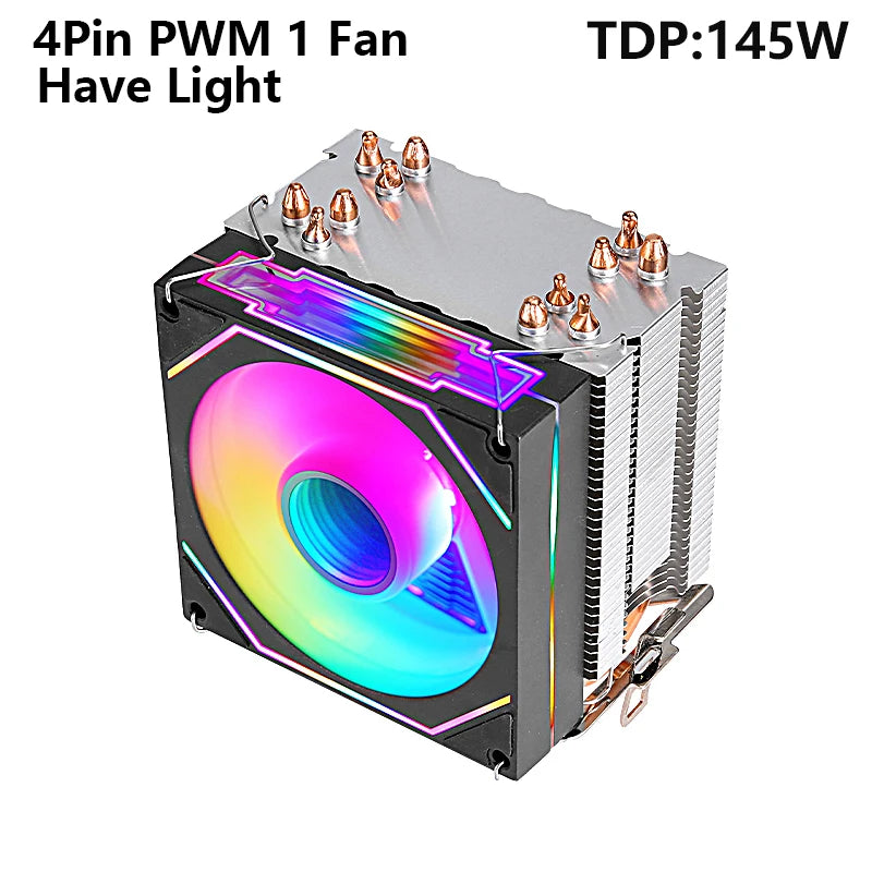 XUANFENG Cooler silencioso para computador, ventoinha para CPU com 2/4/6 heat pipes, conector de 4 pinos/PWM, refrigeração a ar, compatível com LGA115x 1200 2011 2066 x79 x99 AMD