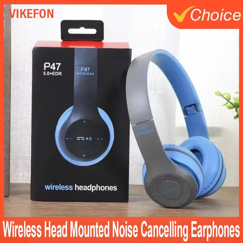 Fone de ouvido multifuncional, portátil e dobrável, sem fio, com Bluetooth 5.0, cartão TF ou conexão com fio.