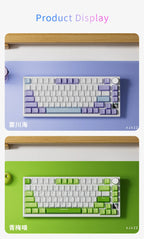 Teclado mecânico para jogos Ajazz AK820/AK820Pro Bluetooth 5.1/Sem fio/Com fio, teclado personalizado com botão giratório e junta de encaixe rápido.