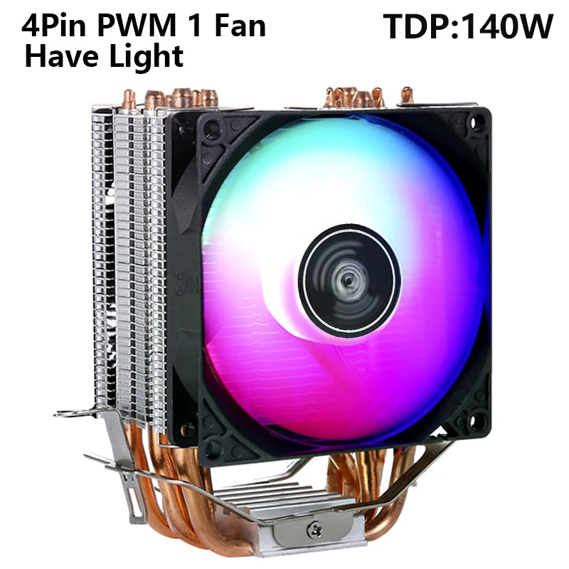 XUANFENG Cooler silencioso para computador, ventoinha para CPU com 2/4/6 heat pipes, conector de 4 pinos/PWM, refrigeração a ar, compatível com LGA115x 1200 2011 2066 x79 x99 AMD