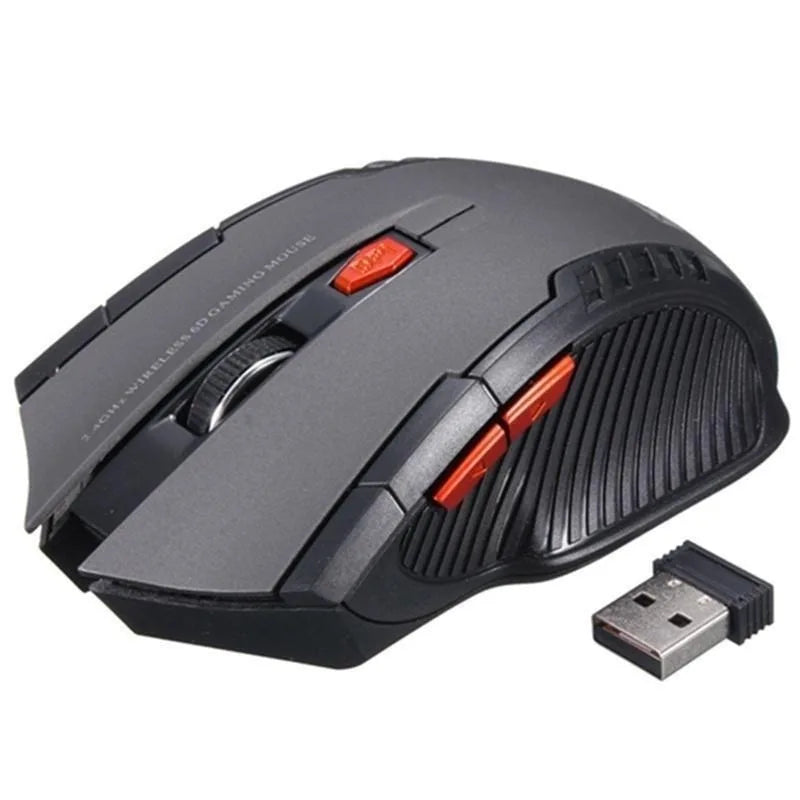 Mini Mouse Portátil Sem Fio Óptico para Jogos de PC e Laptop com Receptor USB