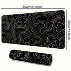 1 Mousepad Grande para Mesa, Mousepad Gamer, Mousepad com Bordas Costuradas e Base de Borracha Antiderrapante.
