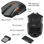 Mouse óptico sem fio de 2,4 GHz, com receptor USB