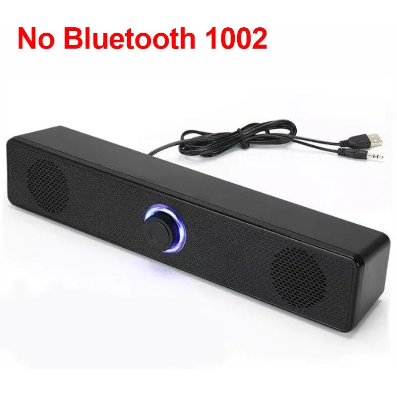 Barra de som sem fio Bluetooth e com fio para PC, alimentada por USB, para TV, PC, laptop, home e sistema de áudio.