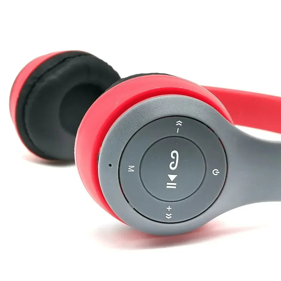 Fone de ouvido multifuncional, portátil e dobrável, sem fio, com Bluetooth 5.0, cartão TF ou conexão com fio.