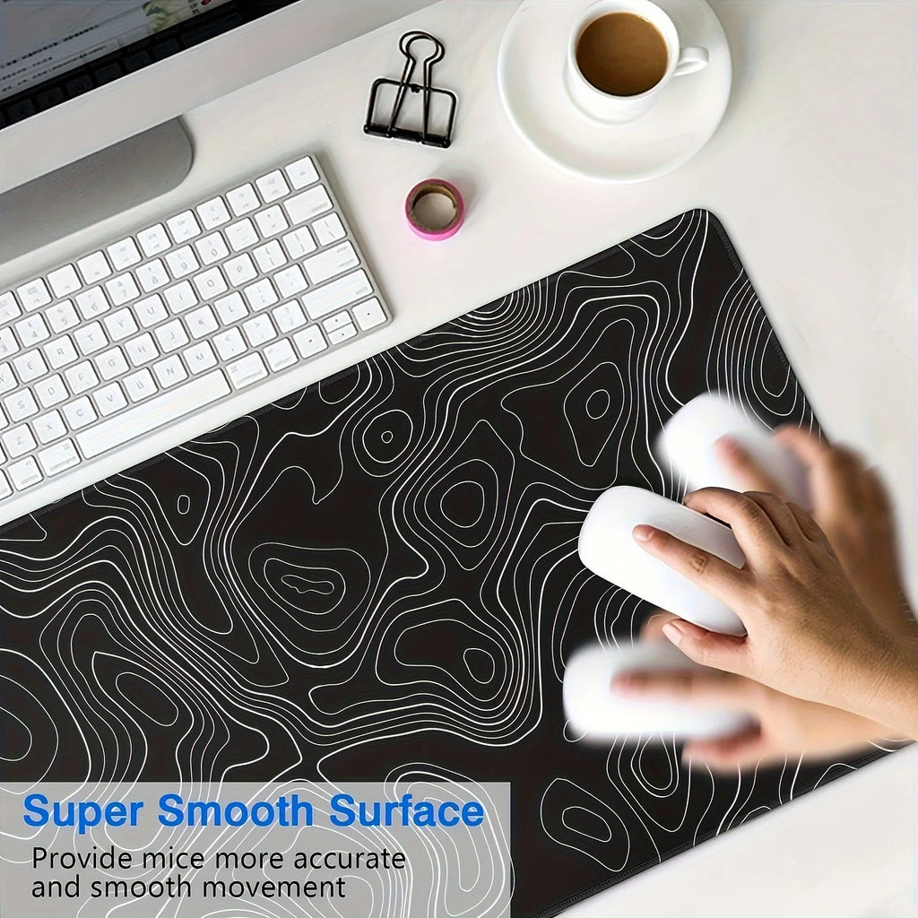 1 Mousepad Grande para Mesa, Mousepad Gamer, Mousepad com Bordas Costuradas e Base de Borracha Antiderrapante.