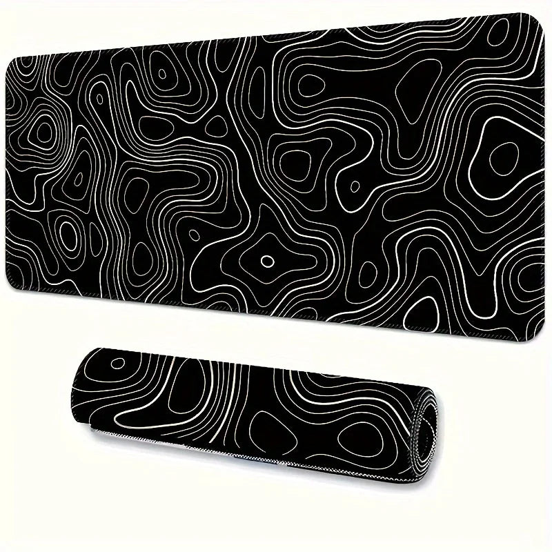 1 Mousepad Grande para Mesa, Mousepad Gamer, Mousepad com Bordas Costuradas e Base de Borracha Antiderrapante.