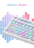 Teclado mecânico para jogos Ajazz AK820/AK820Pro Bluetooth 5.1/Sem fio/Com fio, teclado personalizado com botão giratório e junta de encaixe rápido.