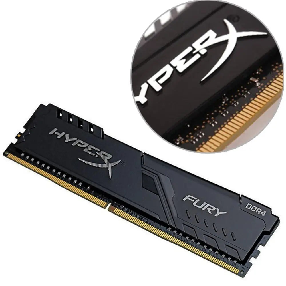HyperX Fury Memoria DDR4 8GB 16GB 4GB RAM 3200 2666 2400 2133MHz Desktop RAM 1.2V DIMM PC-21300  PC-25600