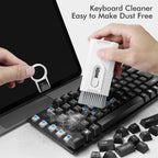 Kit de limpeza 8 em 1: escova de limpeza para teclado, caneta de limpeza para fones de ouvido, ferramentas de limpeza para iPad e celular, extrator de teclas.
