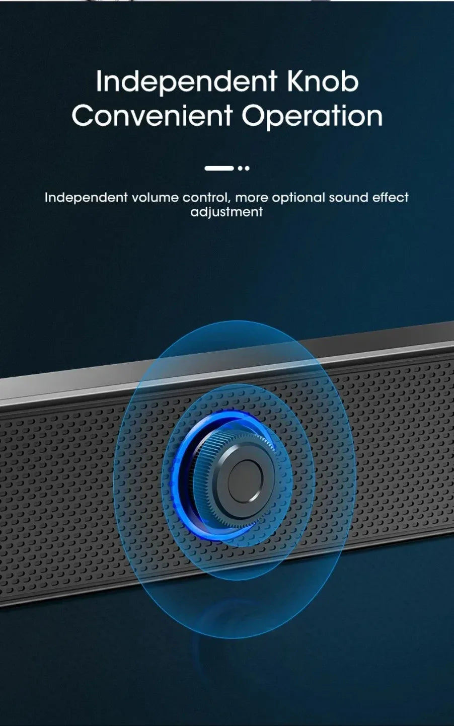 Barra de som sem fio Bluetooth e com fio para PC, alimentada por USB, para TV, PC, laptop, home e sistema de áudio.