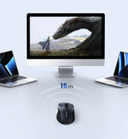 Mouse sem fio UGREEN Bluetooth 5.0, ergonômico, 4000 DPI, 6 botões de silenciamento, para MacBook, tablet, laptop, computador e PC, 2.4G.