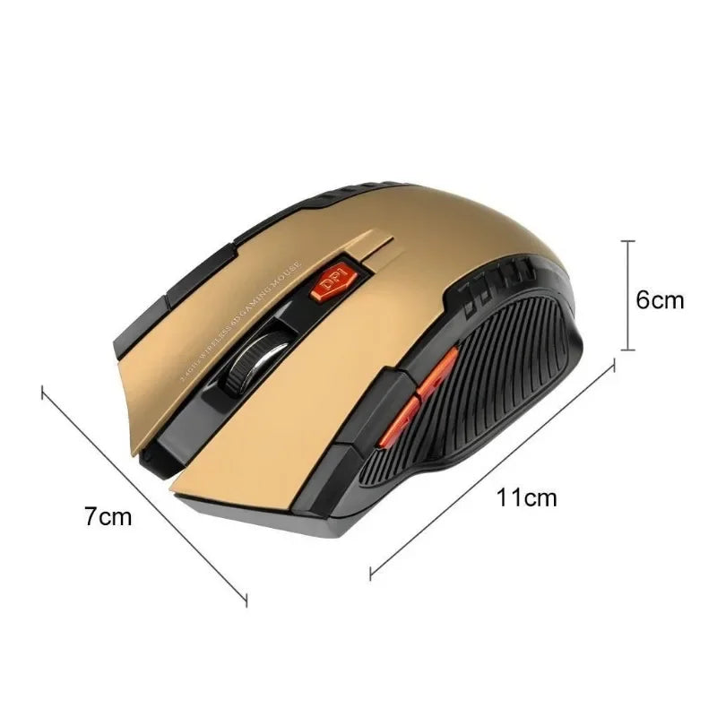 Mouse óptico sem fio de 2,4 GHz, com receptor USB
