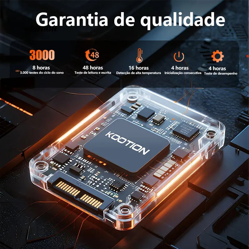 Disco rígido SSD SATA KOOTION de 256 GB, 480 GB, 512 GB e 1 TB, SATA3, 2,5 polegadas, disco rígido interno HDD para PC, laptop e PS4.