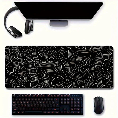 1 Mousepad Grande para Mesa, Mousepad Gamer, Mousepad com Bordas Costuradas e Base de Borracha Antiderrapante.