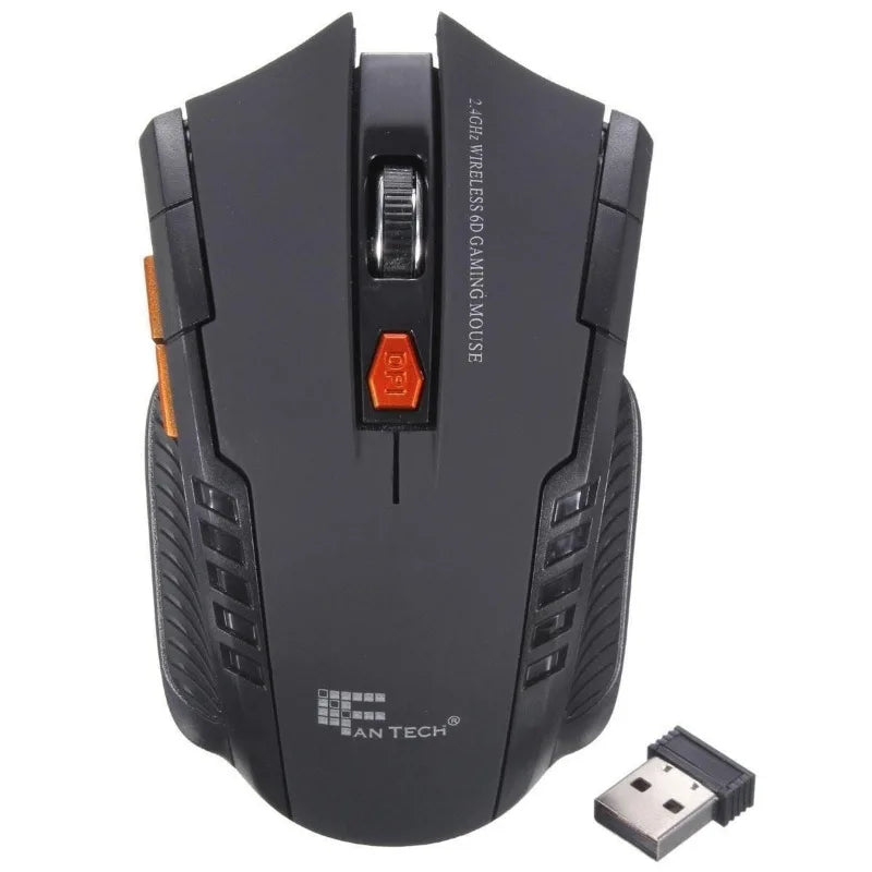 Mini Mouse Portátil Sem Fio Óptico para Jogos de PC e Laptop com Receptor USB