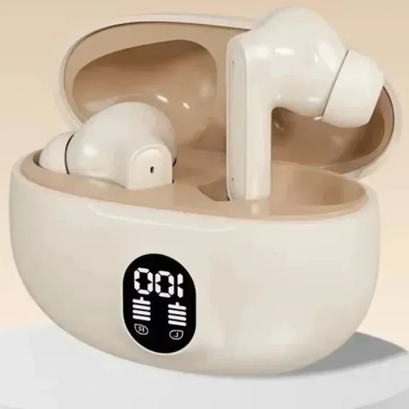 Fones de ouvido Bluetooth TWS sem fio, fones de ouvido intra-auriculares com microfone.