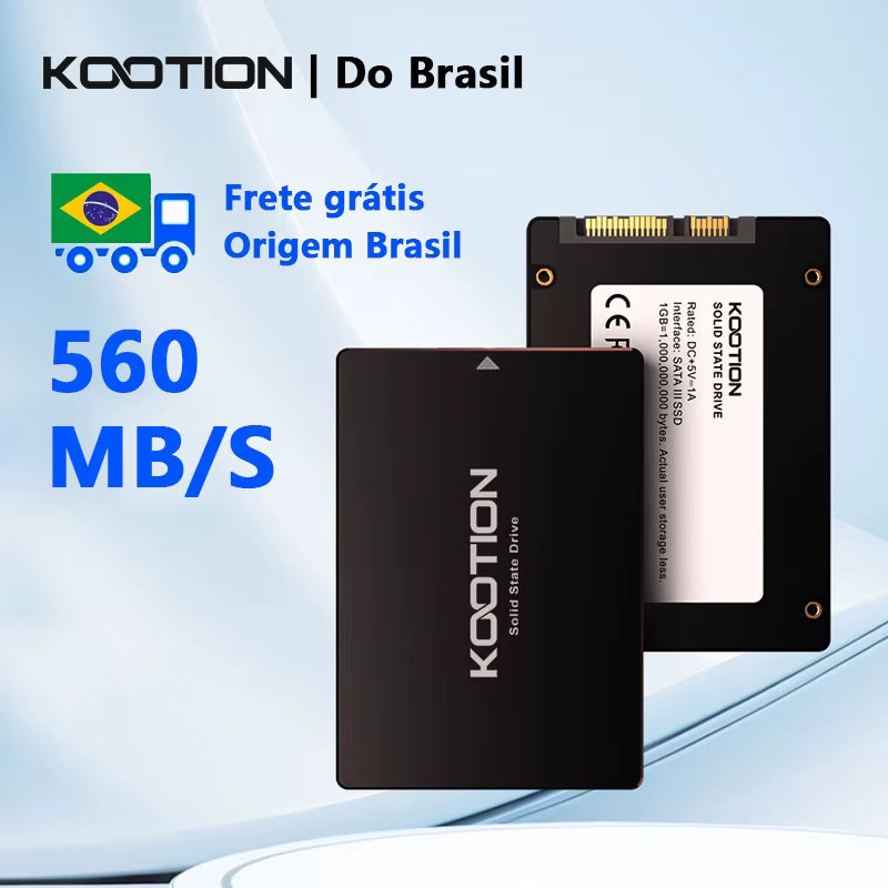 Disco rígido SSD SATA KOOTION de 256 GB, 480 GB, 512 GB e 1 TB, SATA3, 2,5 polegadas, disco rígido interno HDD para PC, laptop e PS4.